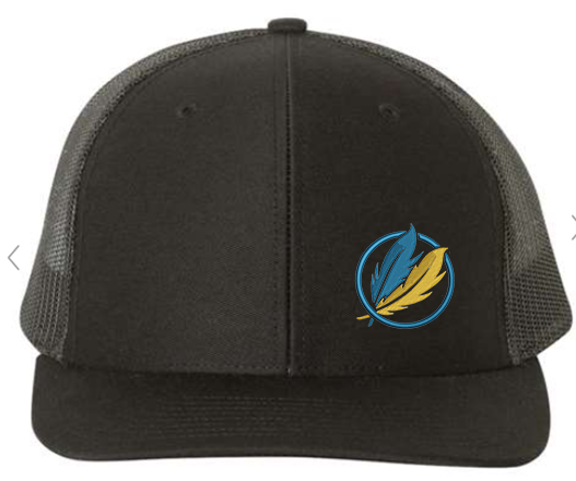 Embroidered 6 Panel Trucker Hat - Potter Feathers
