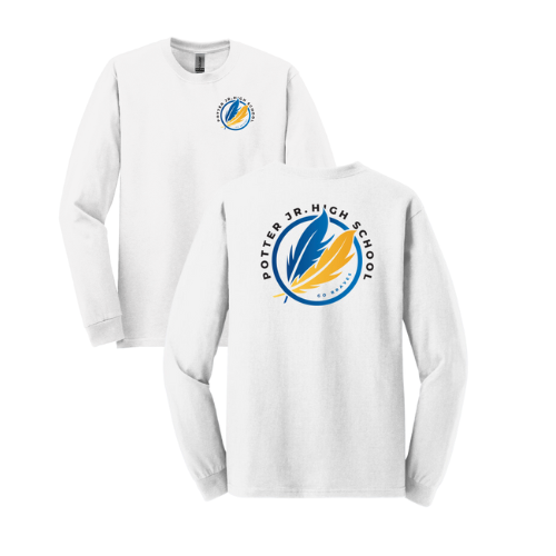 Potter Jr. High YOUTH Left Chest/Back Design- Long Sleeve Shirt