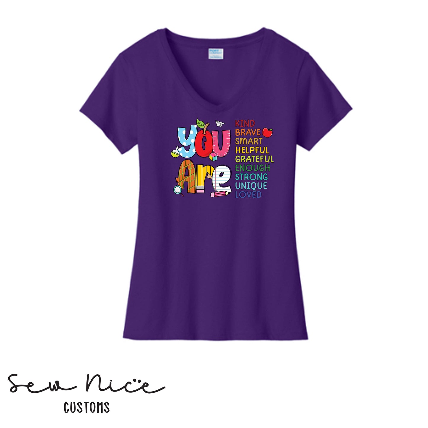 You Are..- Ladies V-Neck (Maie Ellis)