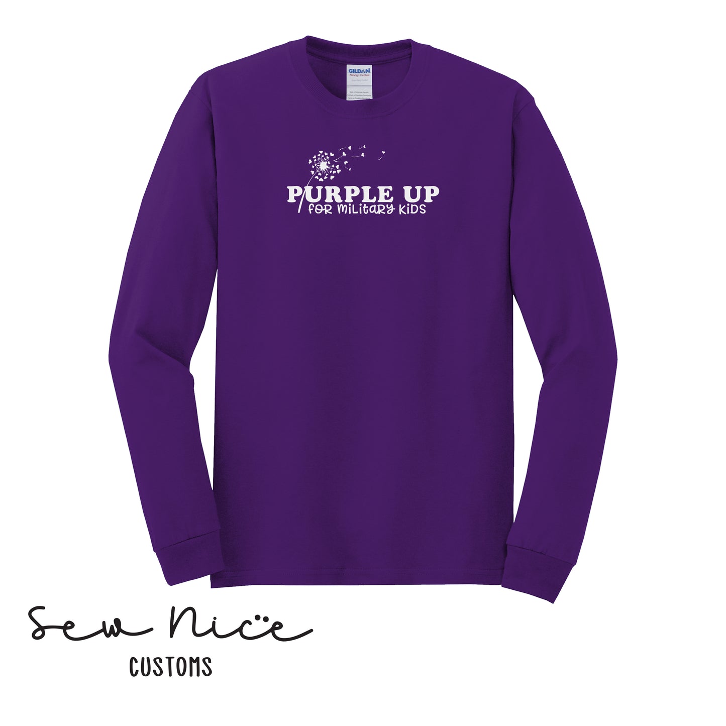 Purple Up For Military Kids - Adult Long Sleeve Shirt