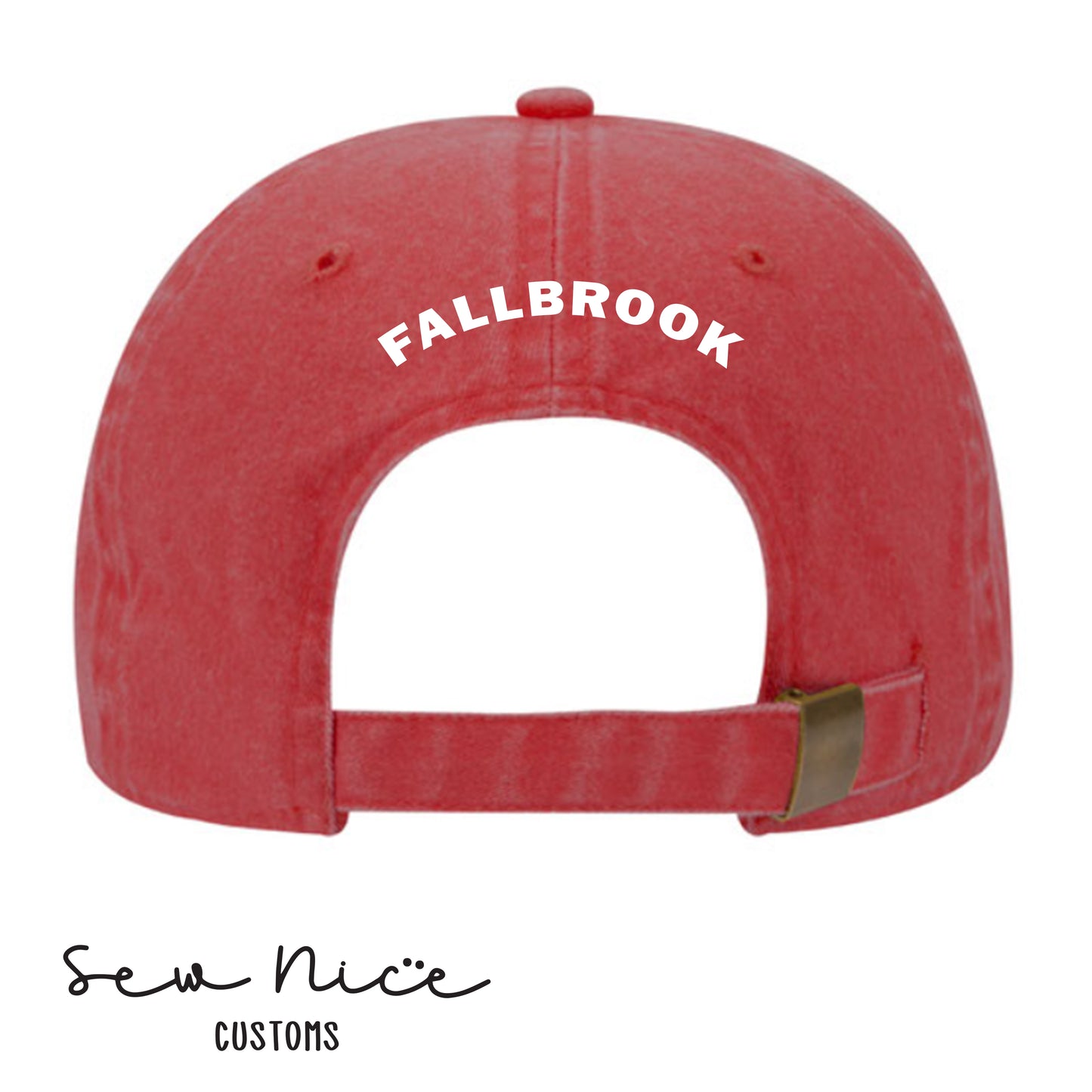Firefighters- Fallbrook- Embroidered Distressed Dad Hat