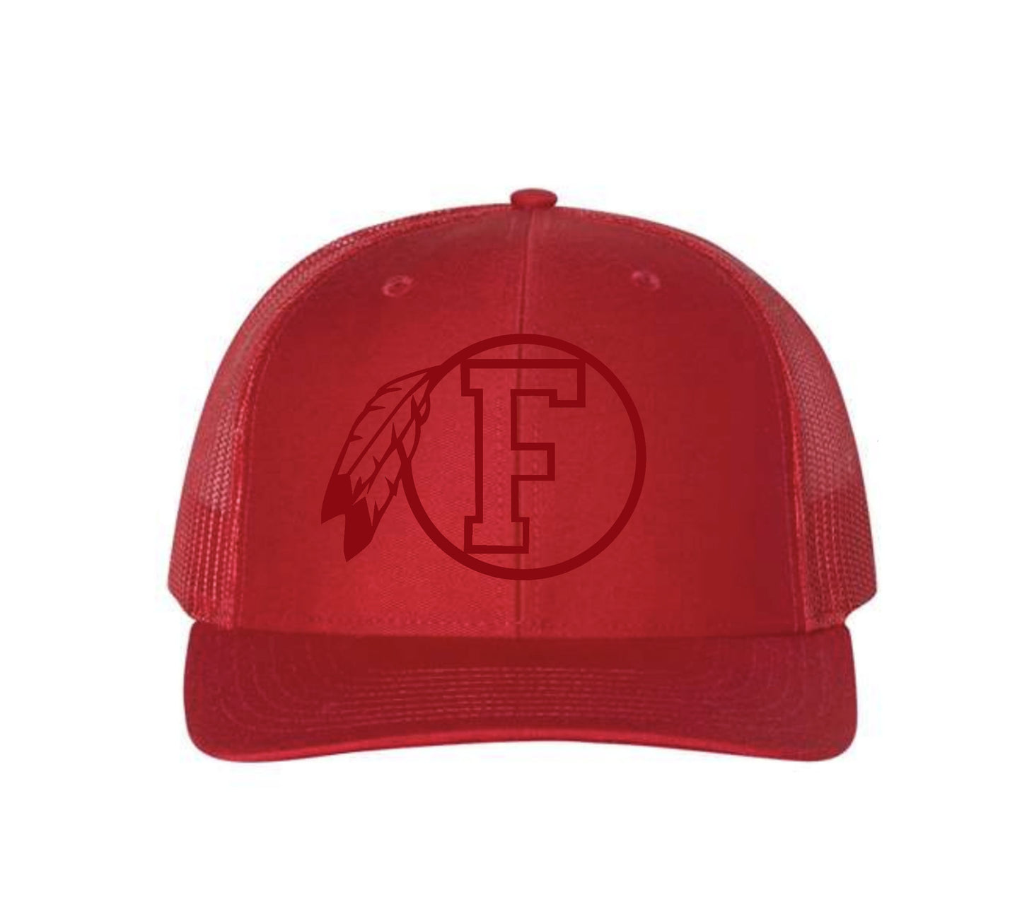 Fallbrook Embroidered RED OUT 3D Puff Hat-FPW CHEER