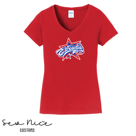 Escondido Star Logo- Ladies V-Neck