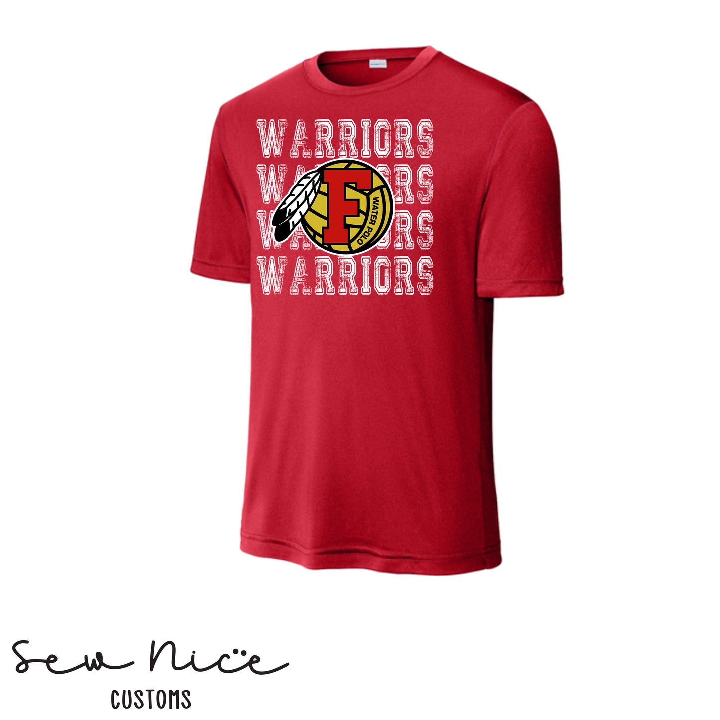 Warriors Stacked FHS Water Polo- Unisex Adult/Youth Dri Fit Shirt