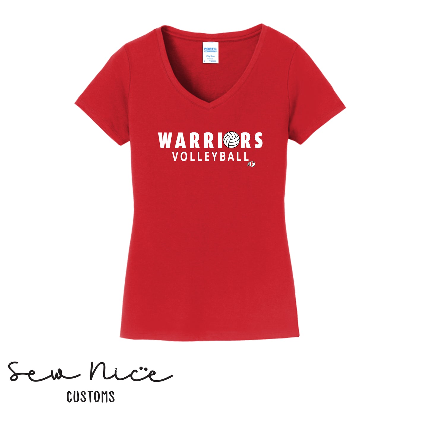 Warriors Ball Volleyball- Ladies V-Neck Shirt