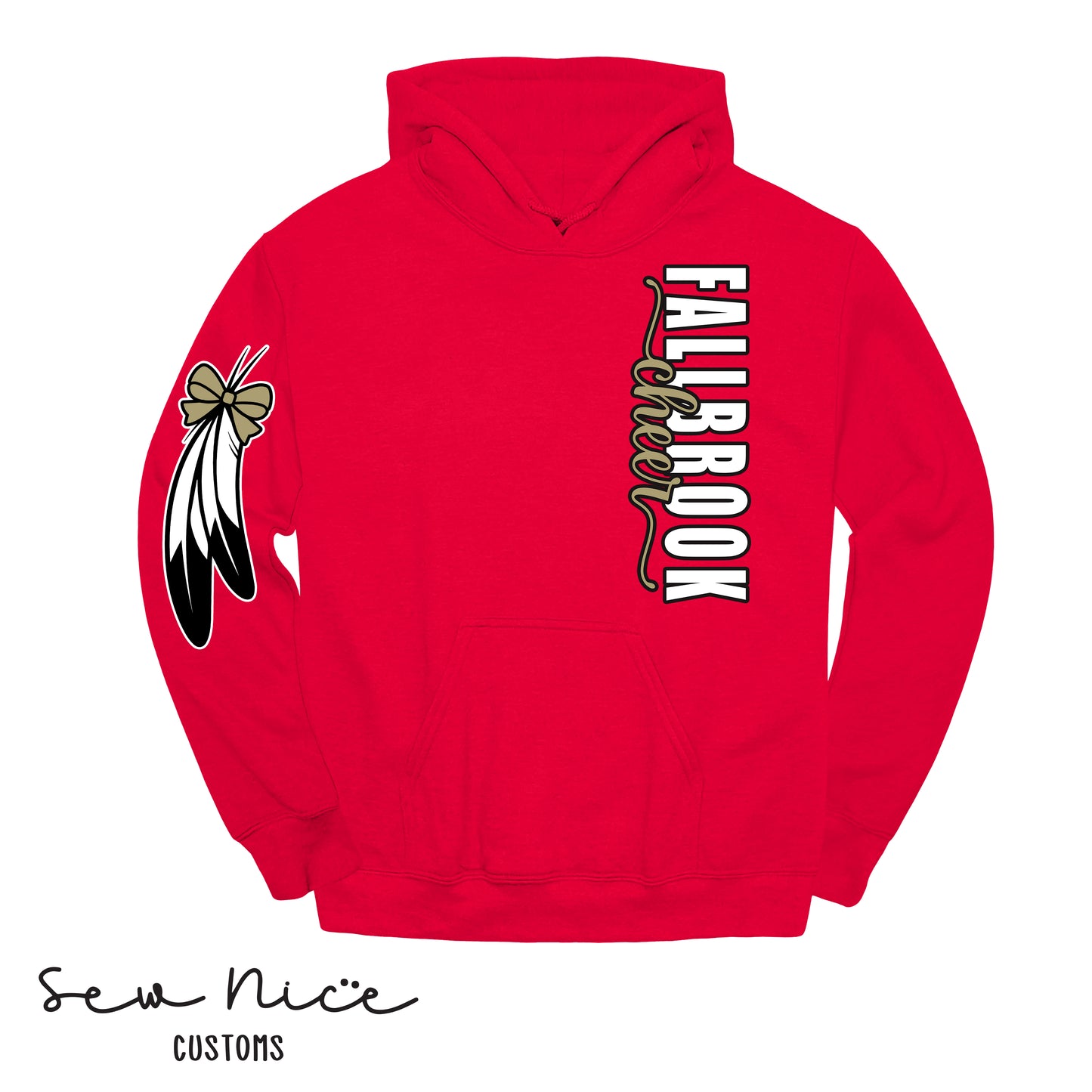 Fallbrook Cheer- Side Design- Adult/Youth Hoodie- FPW CHEER
