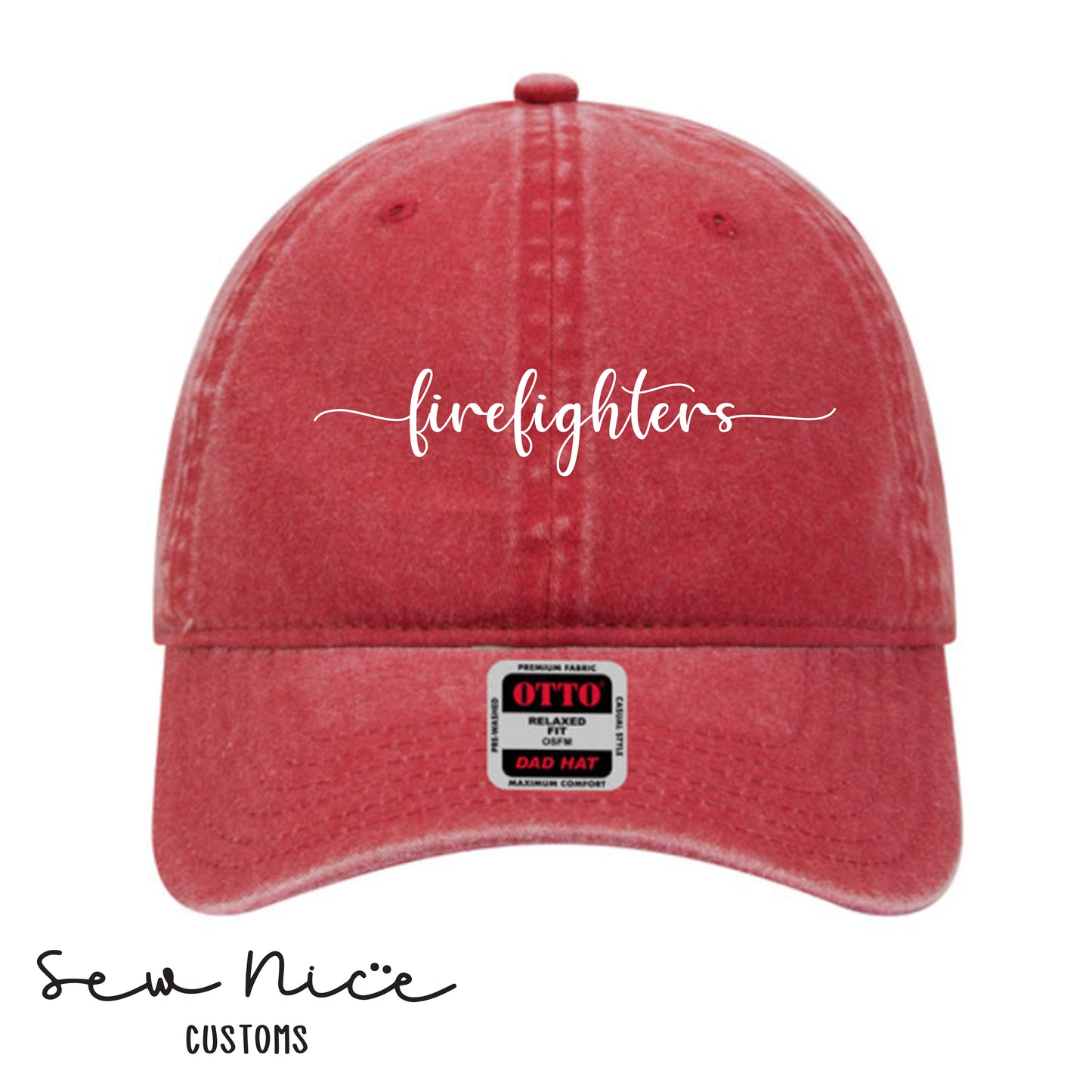 Firefighters- Fallbrook- Embroidered Distressed Dad Hat