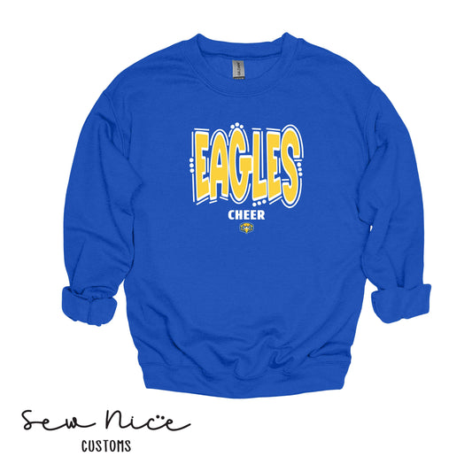 Eagles Doodle Cheer- Unisex Adult/Youth Crewneck Sweatshirt