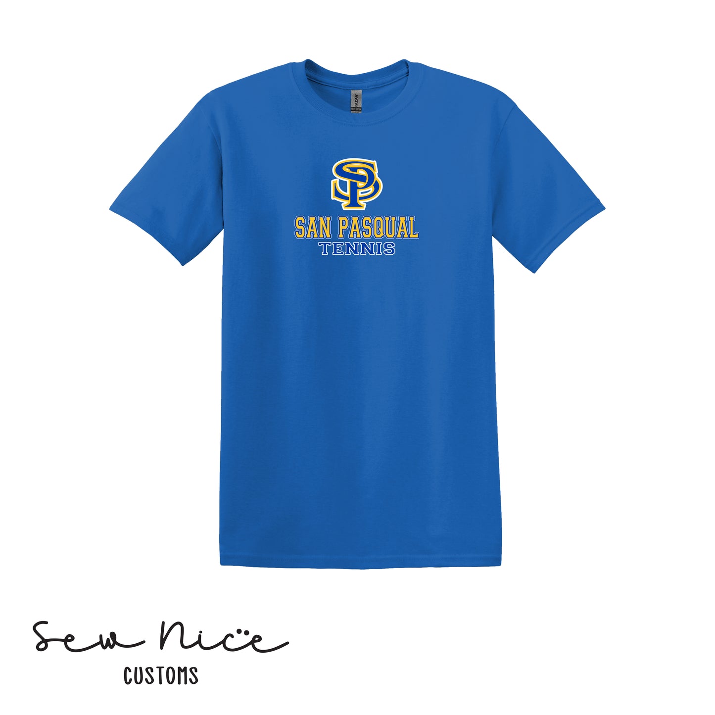 SP San Pasqual Tennis- Unisex Adult/Youth T-Shirt