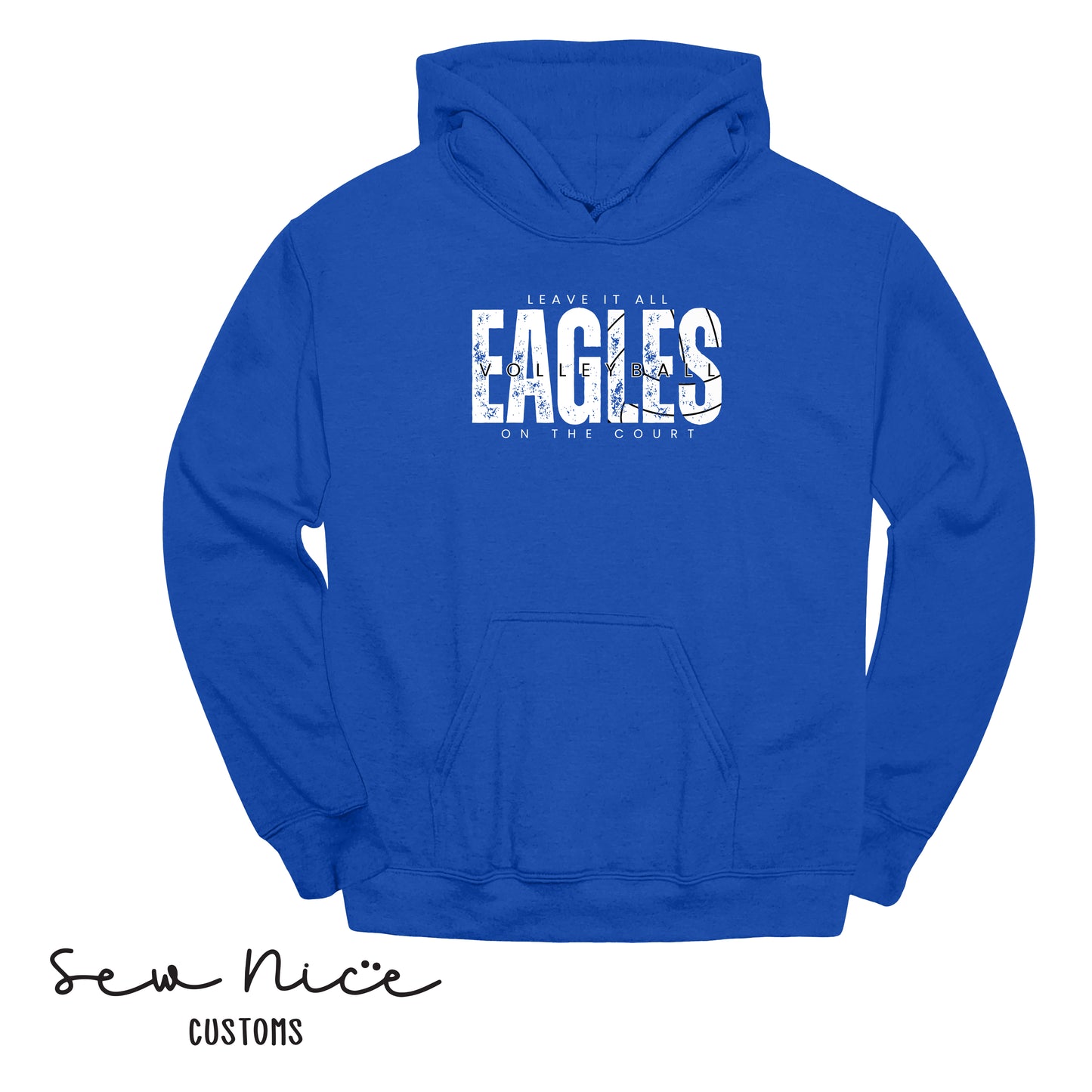 SP Eagles Volleyball-Leave It All On The Court- Adult/Youth Unisex Hoodie