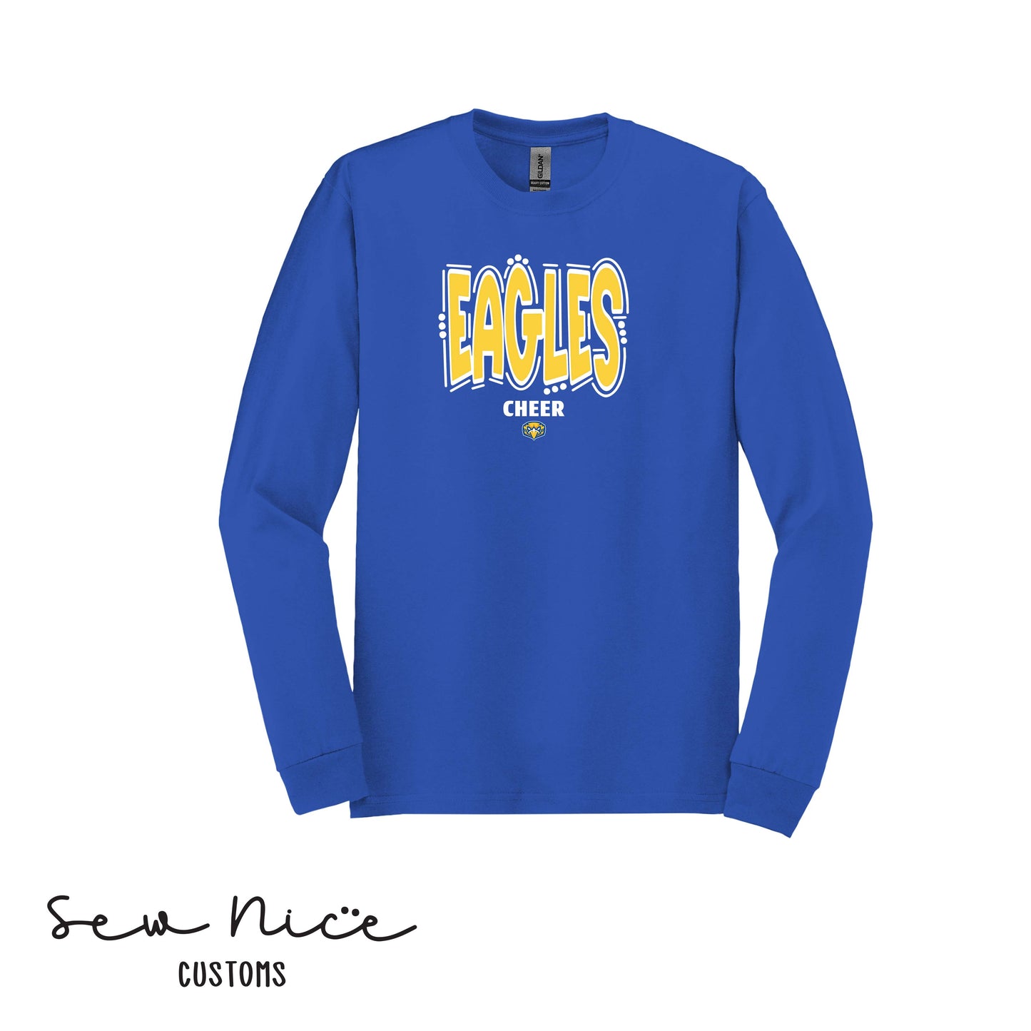 Eagles Doodle Cheer- Unisex Adult/Youth Long Sleeve Shirt