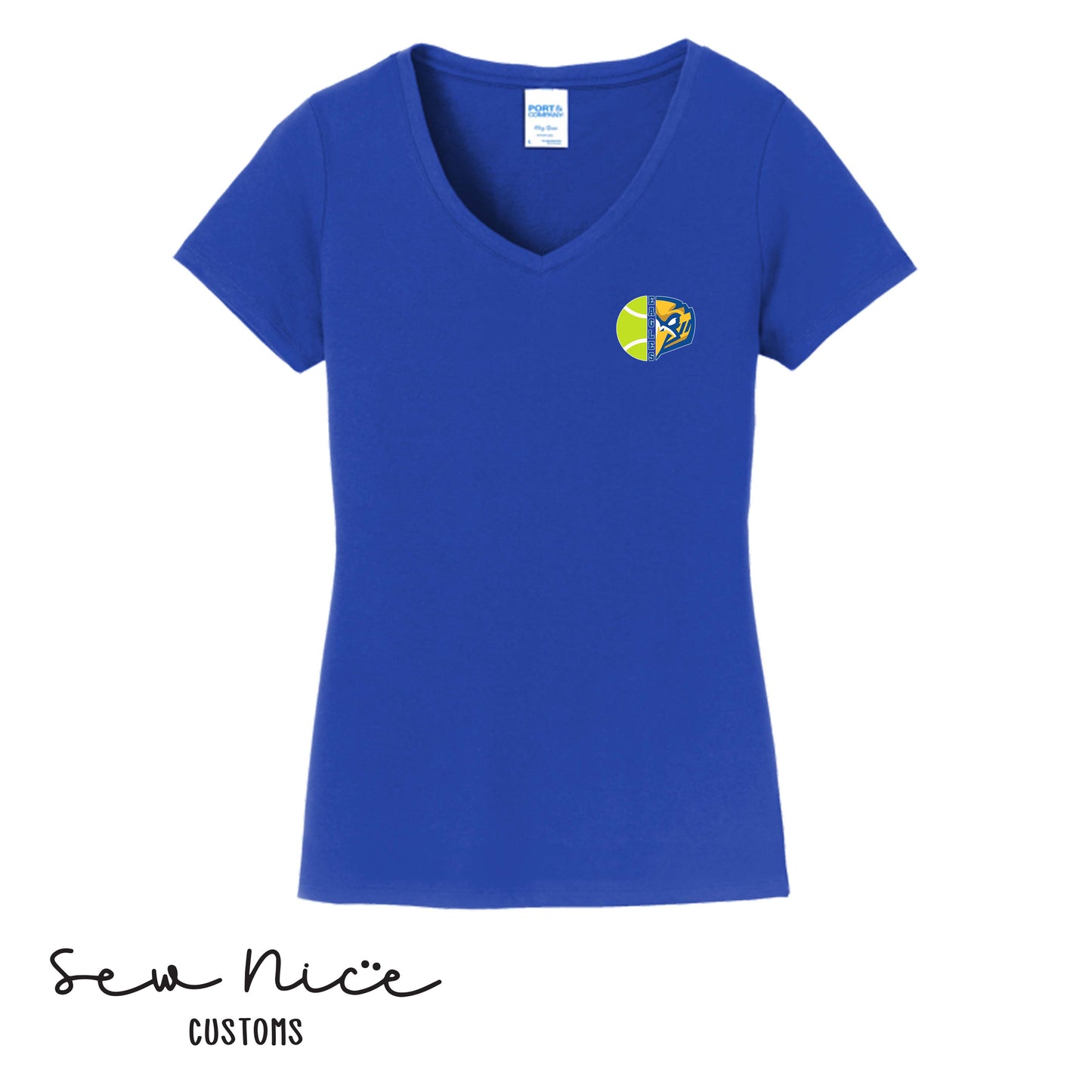 SP Eagle Tennis Ball- Ladies V-Neck Shirt