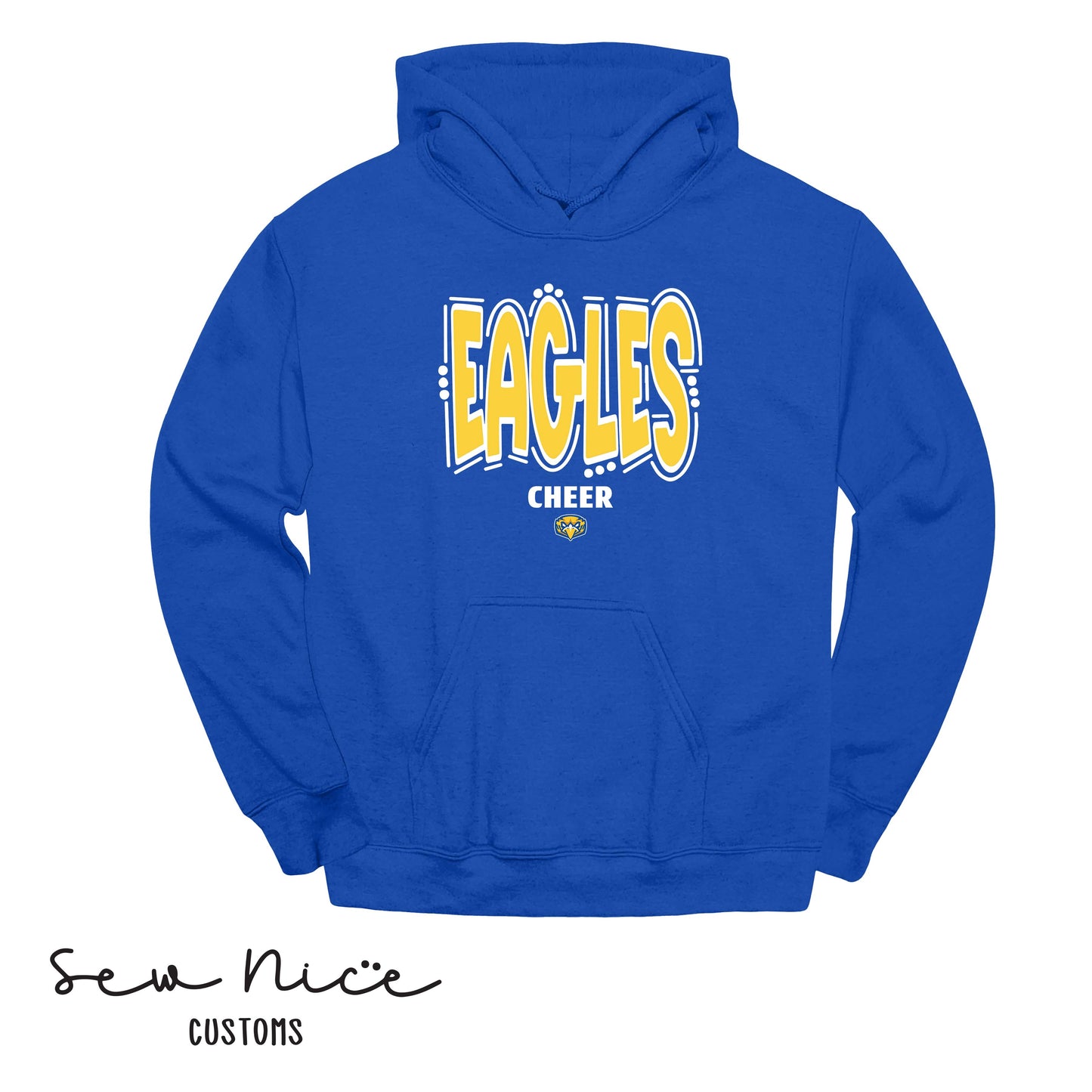 Eagles Doodle Cheer- Unisex Adult/Youth Hoodie