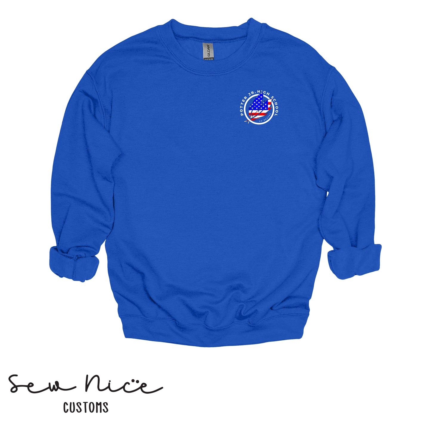 American Flag Potter Design- Unisex Adult/Youth Crewneck Sweatshirt