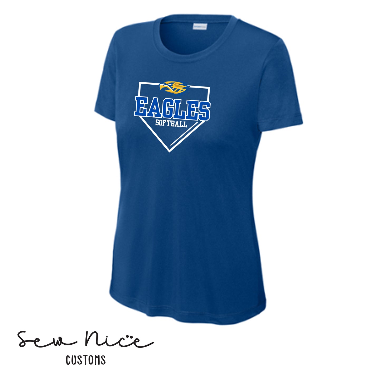 Eagle Softball Plate- LADIES Dri Fit Shirt