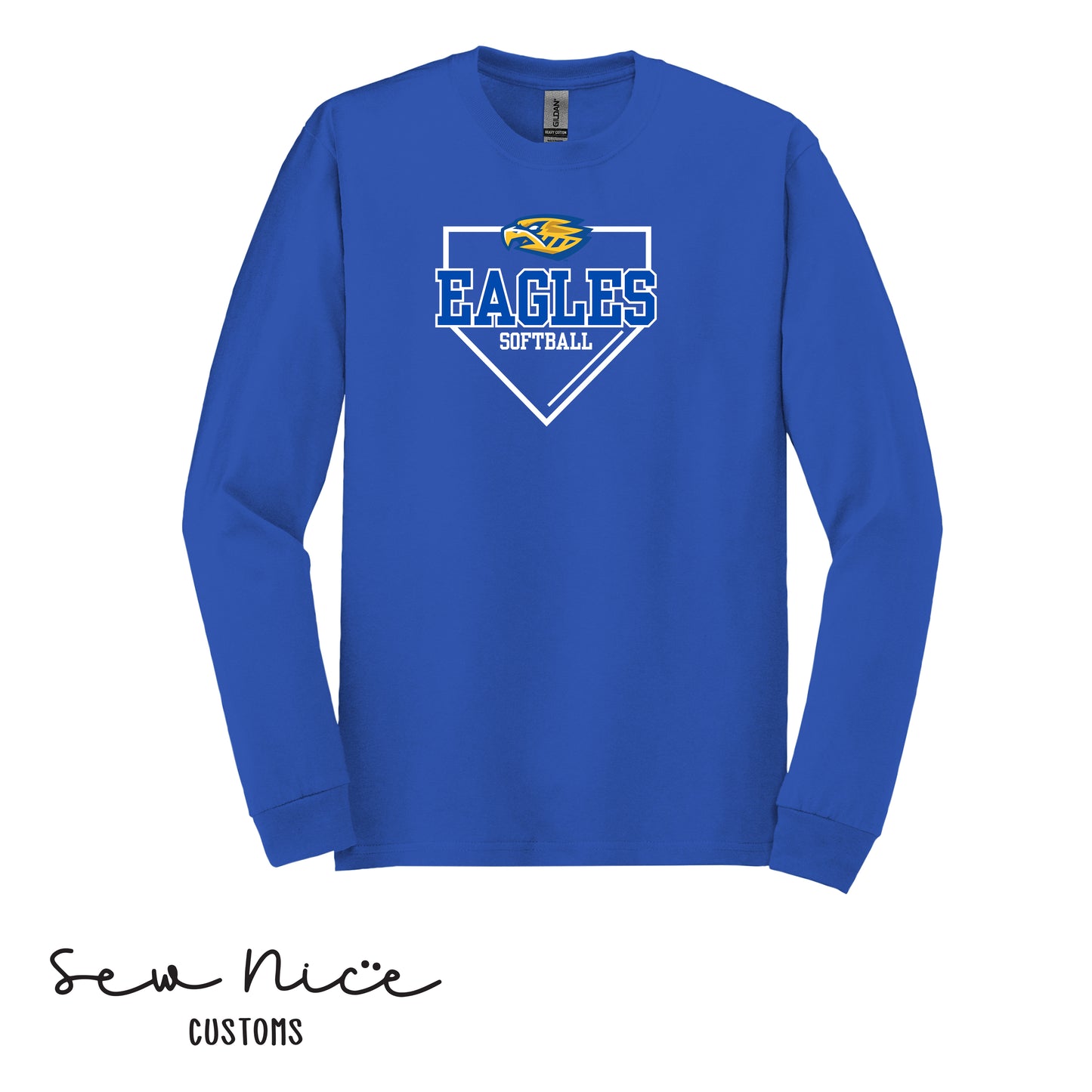 Eagles Softball Plate - Long Sleeve Shirt