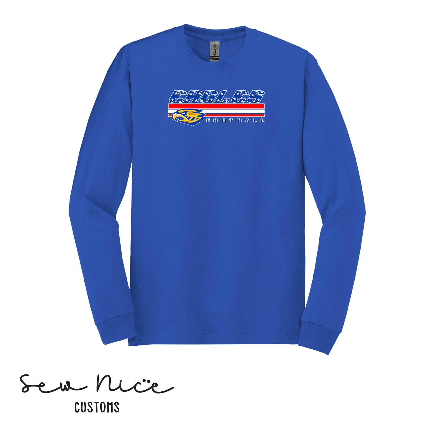 SP American Flag Eagles- Unisex Adult/Youth Long Sleeve Shirt