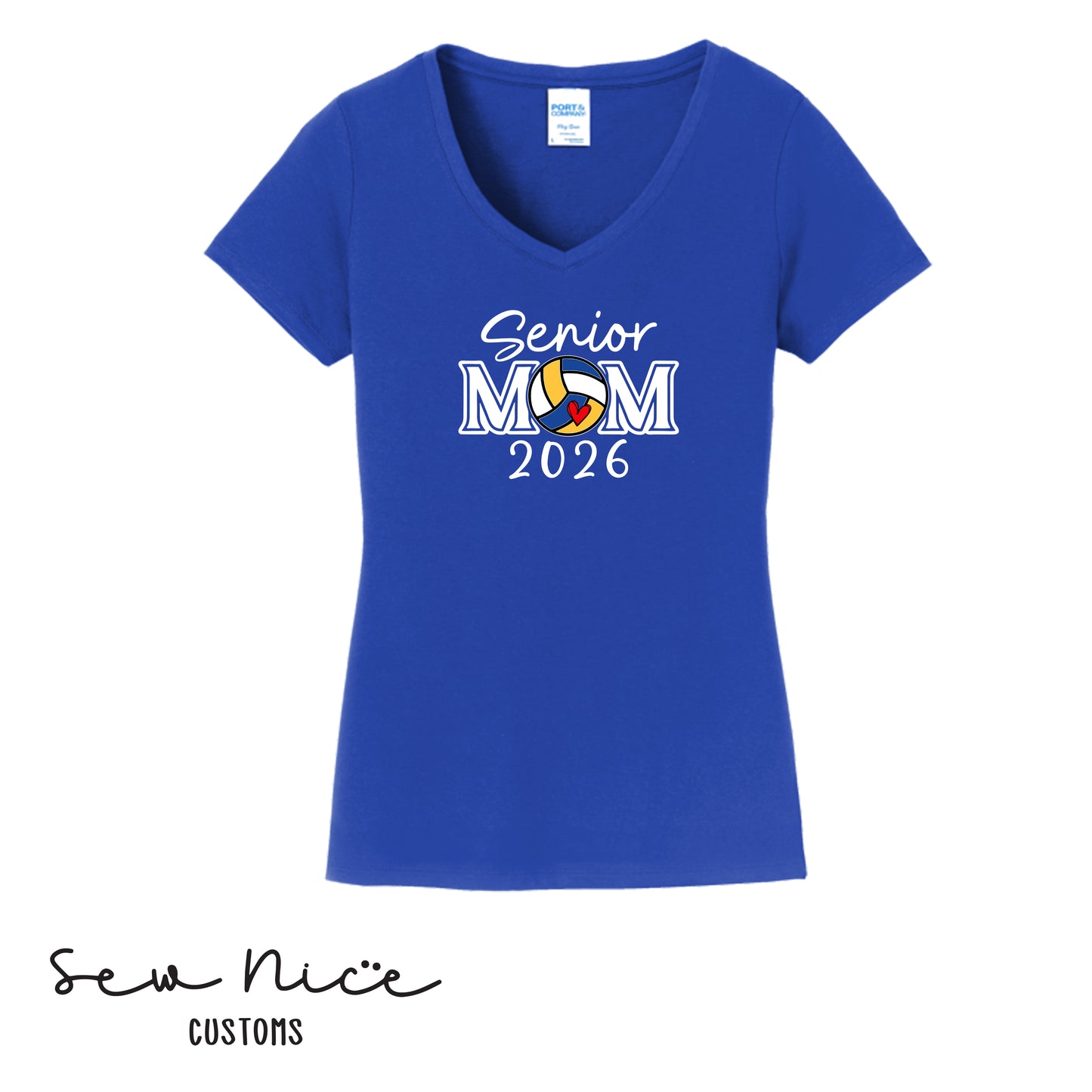 SP Senior MOM 2026 Ladies V-Neck Shirt