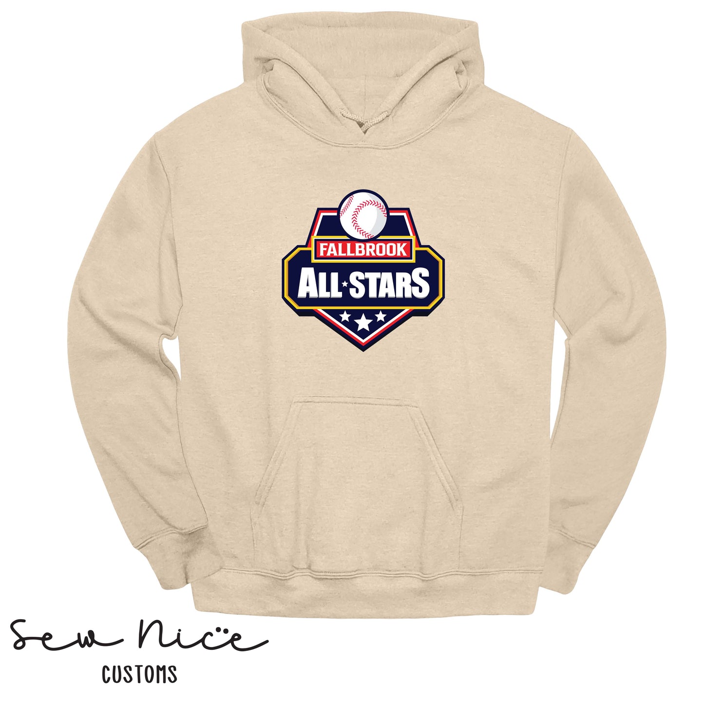 Fallbrook All Star Logo - Unisex Cotton Hoodie