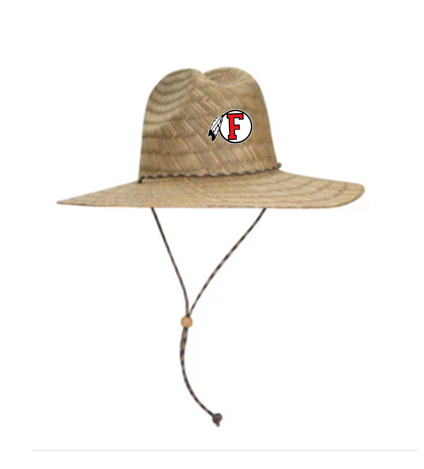 Fallbrook Embroidered Patch Logo Straw Hat-FPW CHEER
