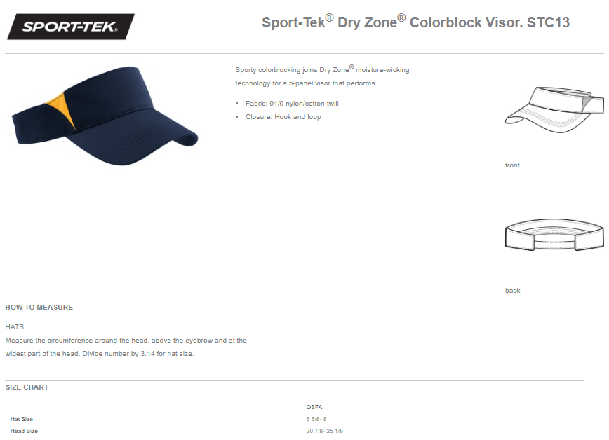 Escondido All Star Visor