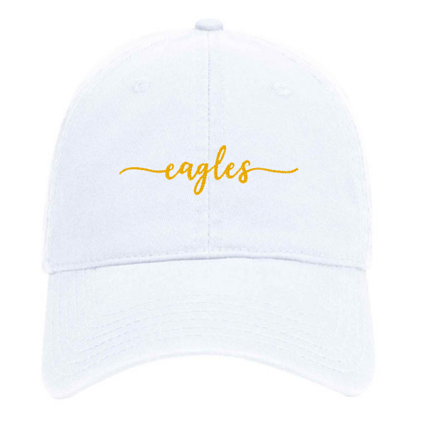 Embroidered Eagles Script - Dad Hat- Softball