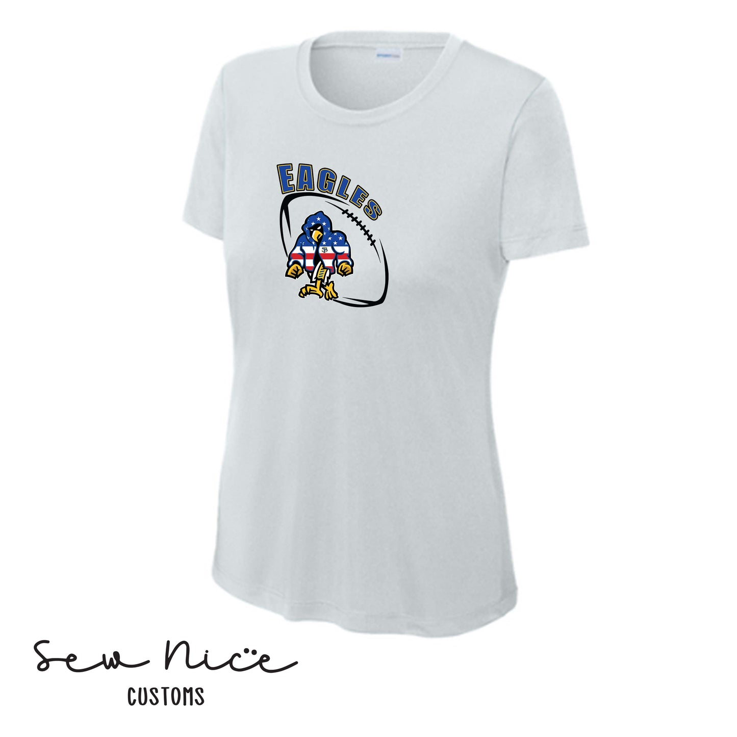 SP Eagles American Flag Robe- Ladies Dri Fit Shirt