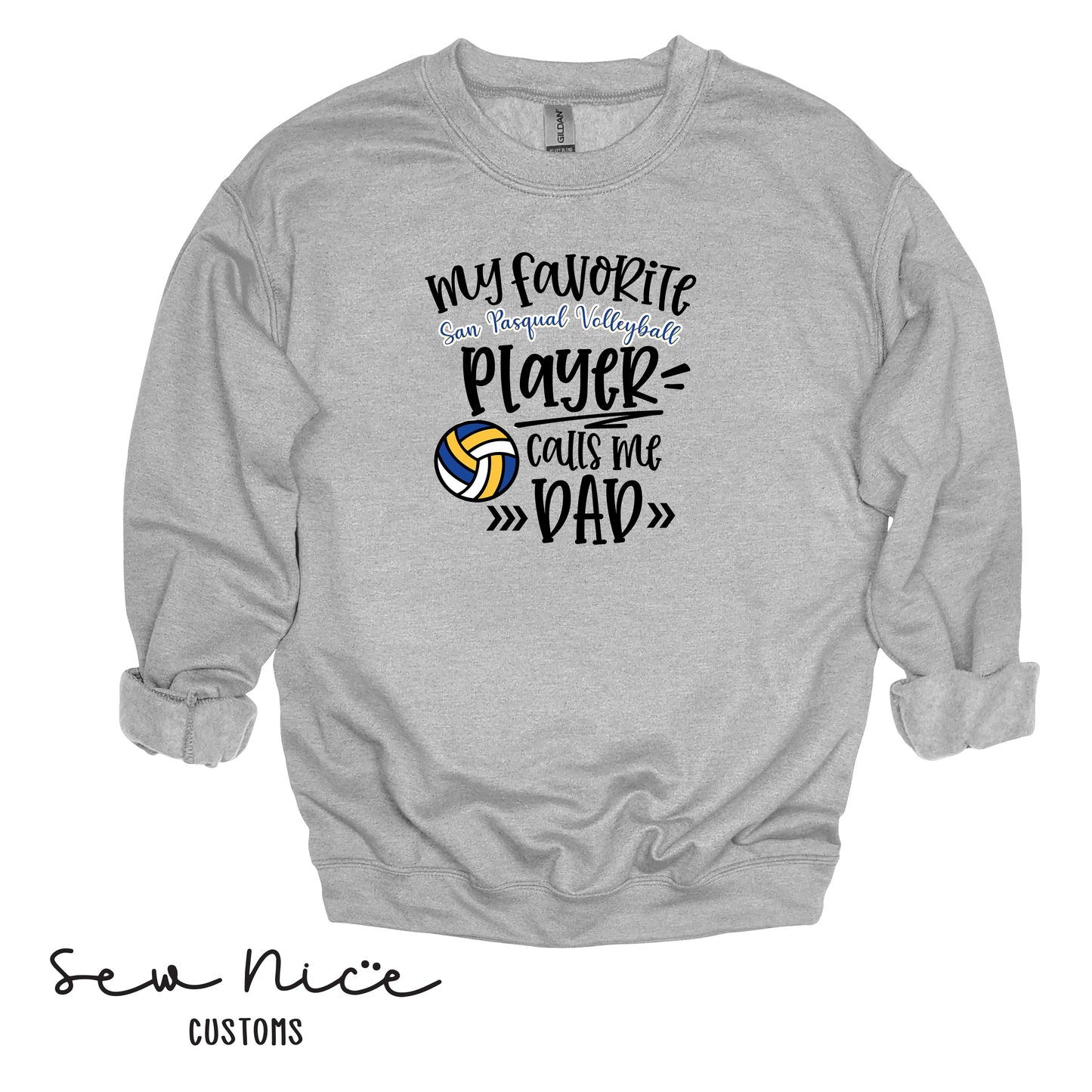 SP Volleyball-My Fav SP Player Calls Me.. *Custom Options* Adult/Youth Unisex Crewneck Sweatshirt