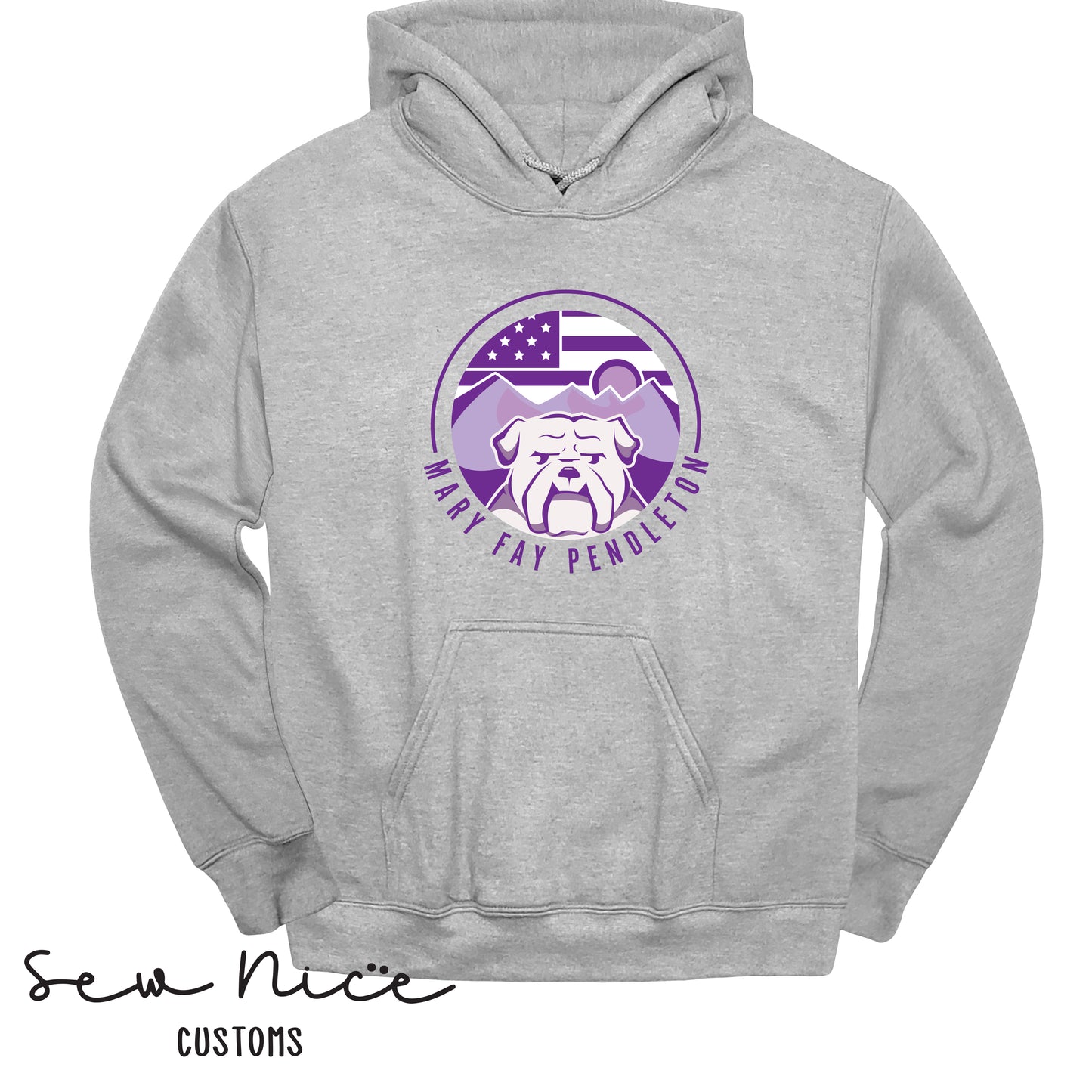 Purple Up Mary Fay Logo -Adult Hoodie