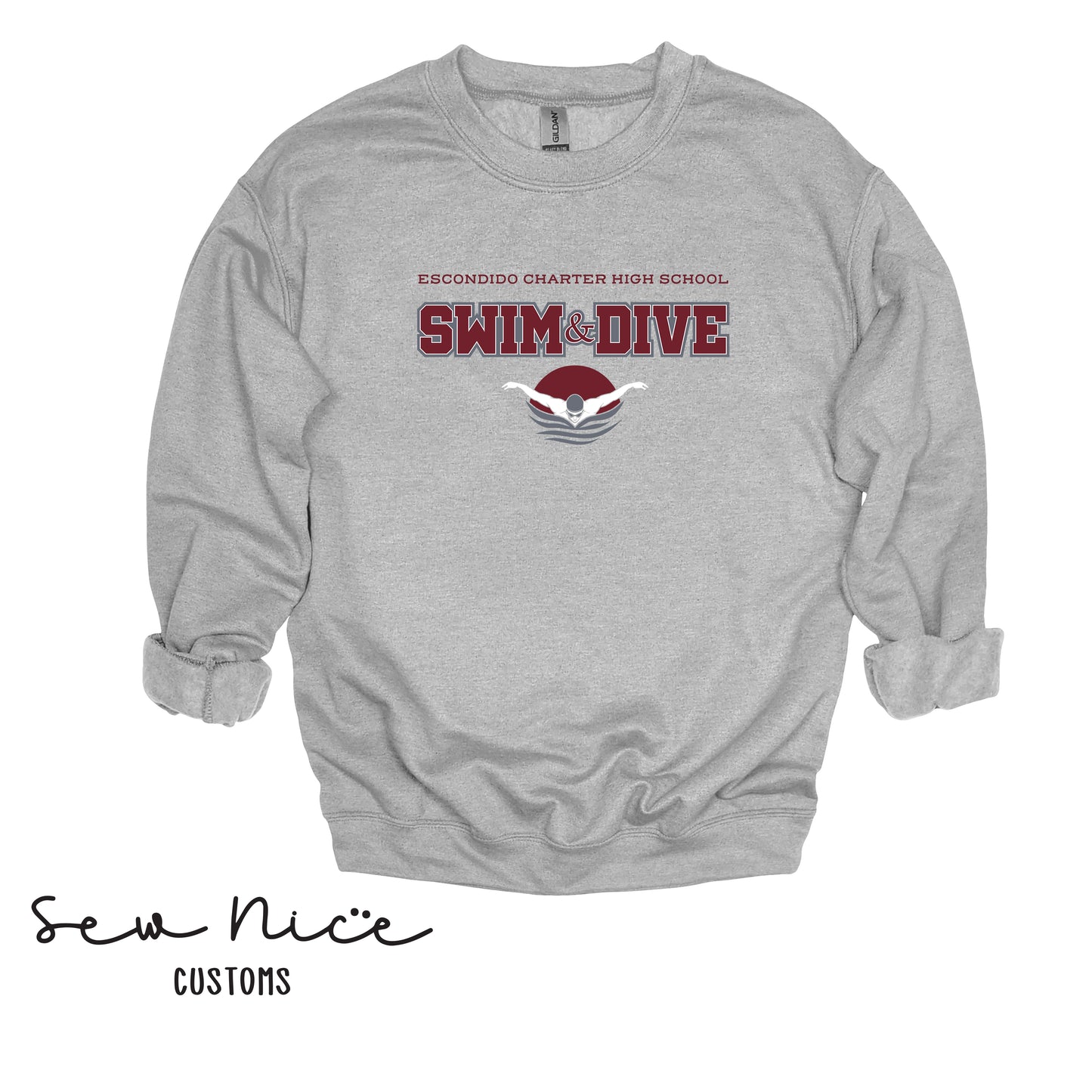 YOUTH-ECHS Swim & Dive- Unisex Shirt, Long Sleeve, Crewneck, Hoodie