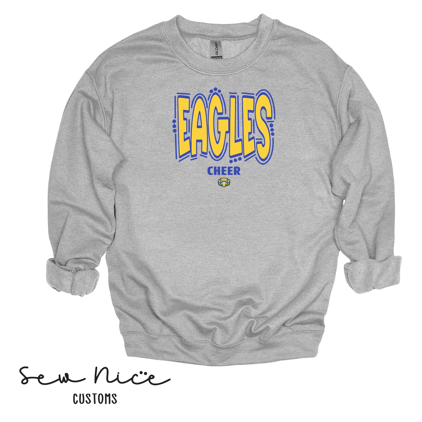 Eagles Doodle Cheer- Unisex Adult/Youth Crewneck Sweatshirt