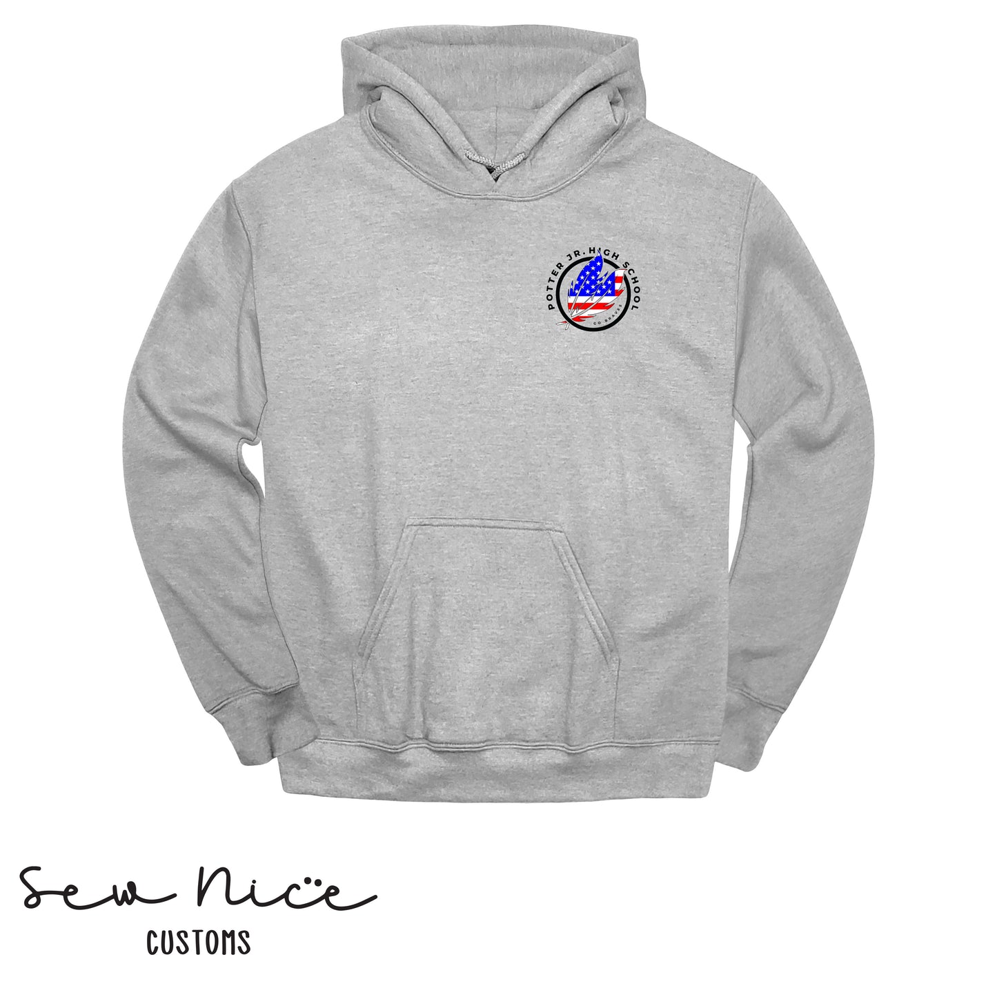 American Flag Potter Design- Unisex Adult/Youth Hoodie