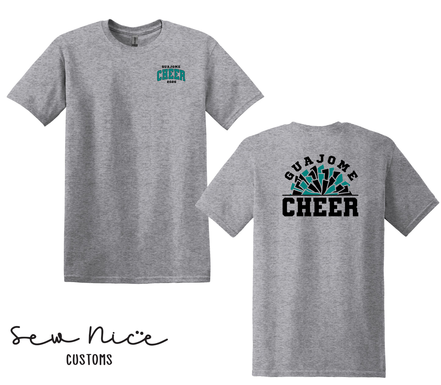 Guajome Pom Pom Cheer - Unisex Adult/Youth T-Shirt