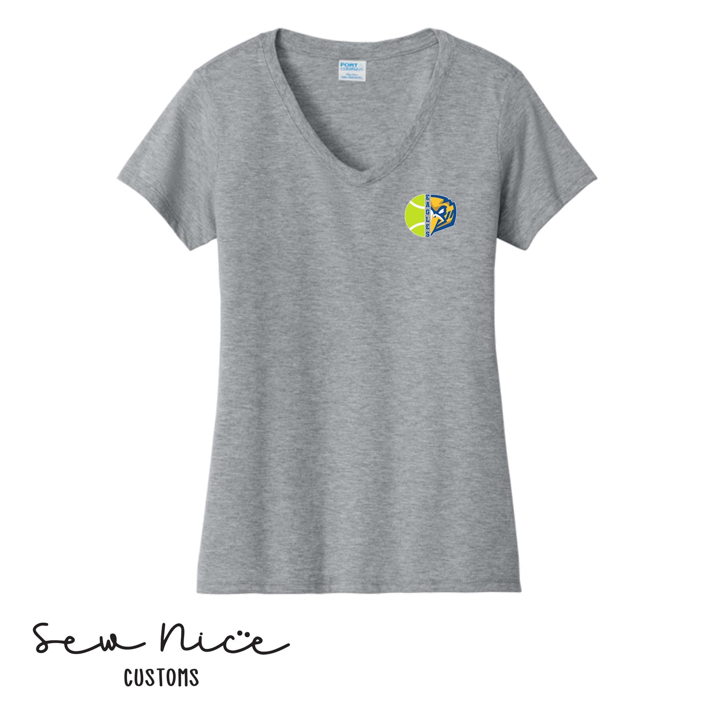SP Eagle Tennis Ball- Ladies V-Neck Shirt