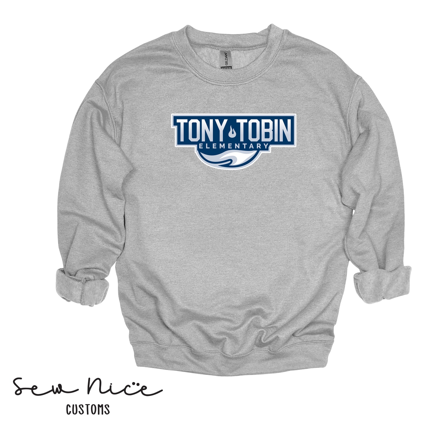 Tony Tobin Traditional Logo-Unisex Adult Crewneck Sweatshirt