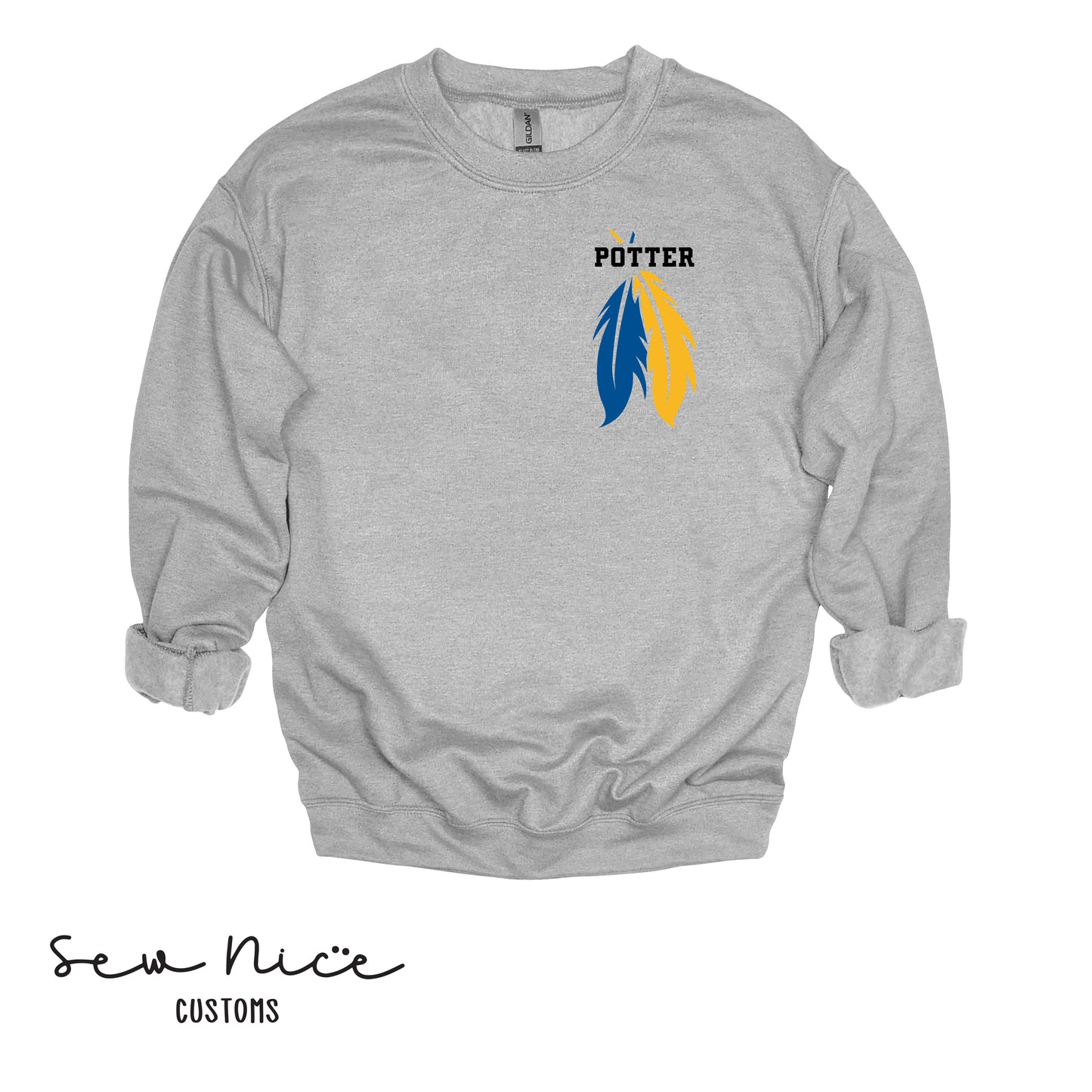 Potter with Feathers- Unisex Adult/Youth Crewneck Sweatshirt