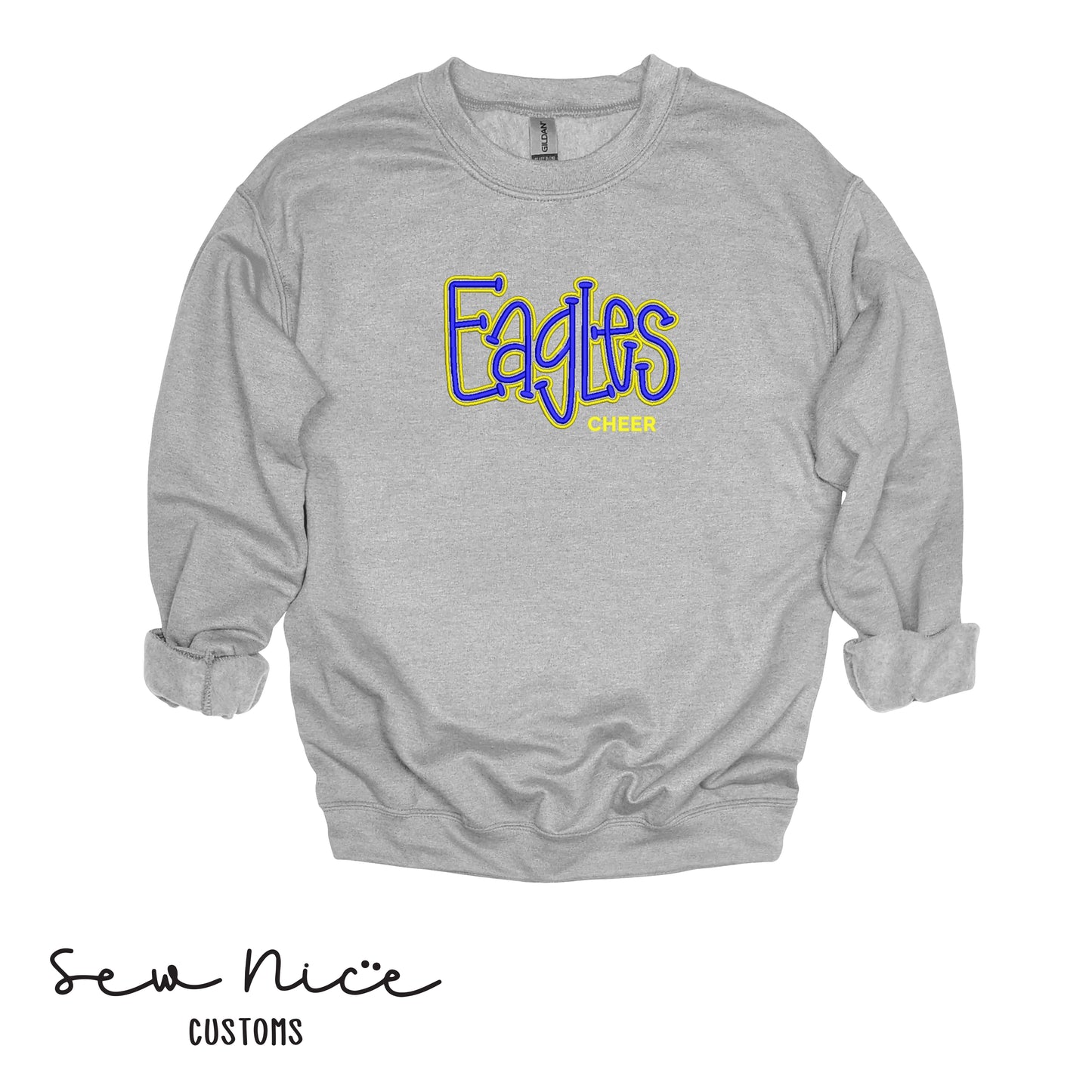 Eagles Embroidered 3D Puff - Adult/Youth Crewneck Sweatshirt