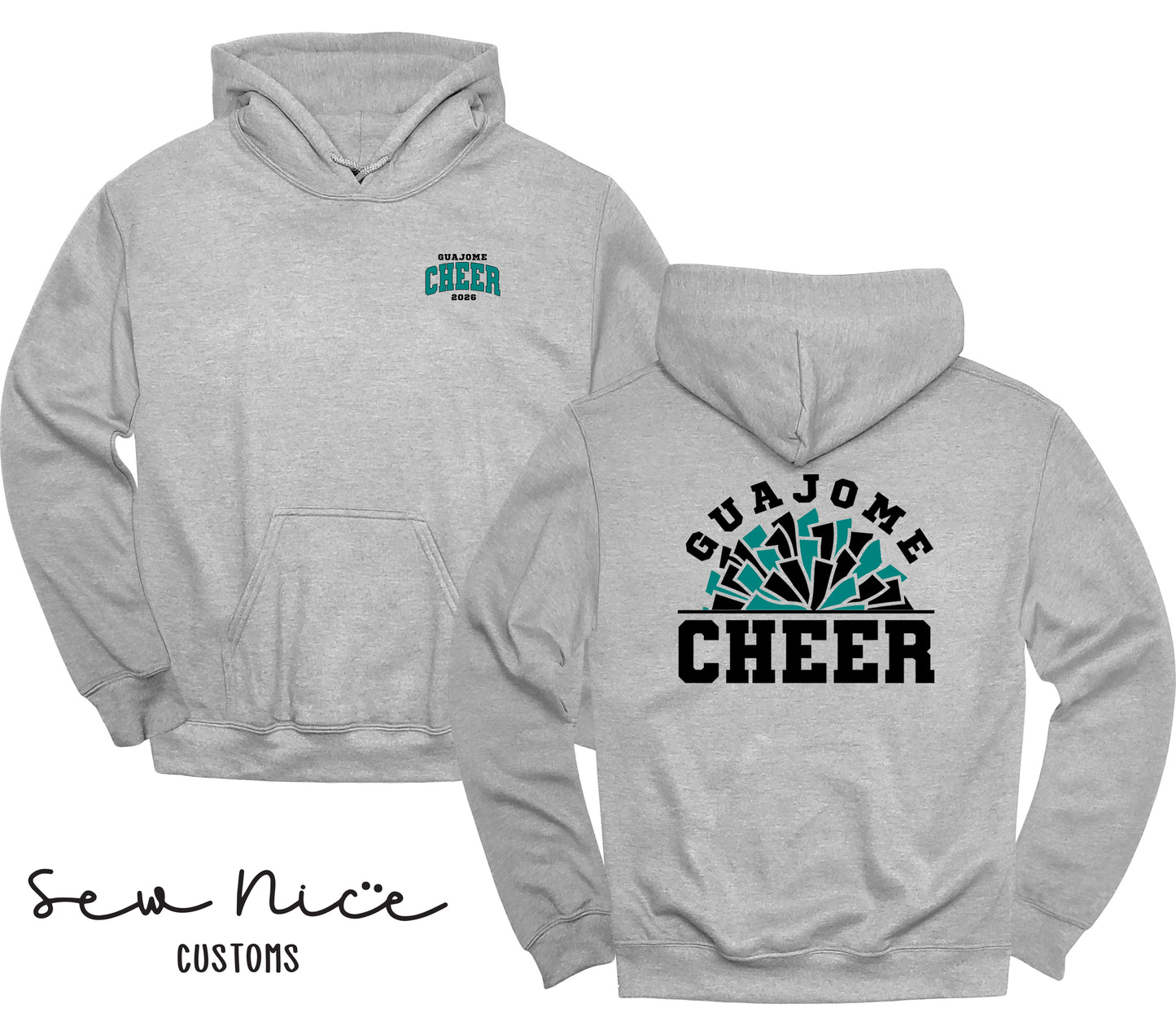 Guajome Pom Pom Cheer- Unisex Adult/Youth Hoodie