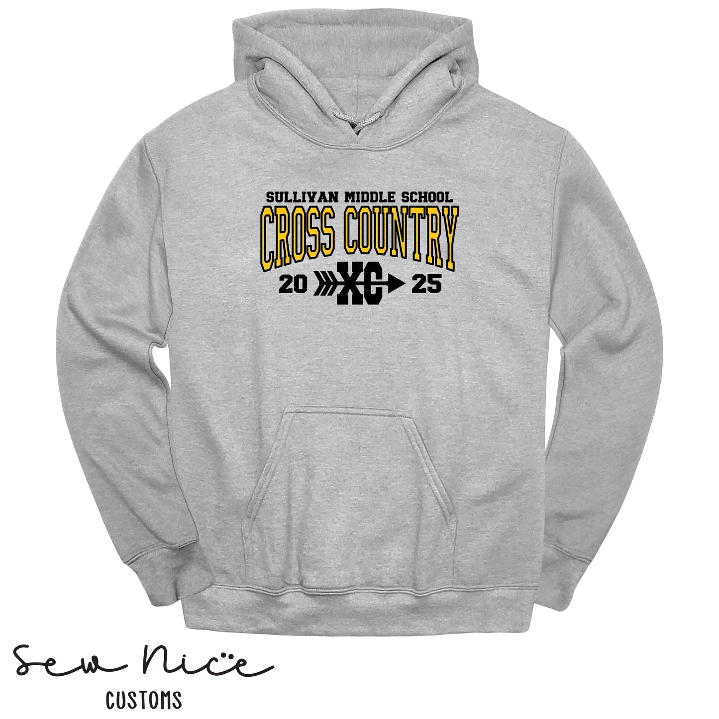 Sullivan Middle School Cross Country XC - Unisex Adult/Youth Hoodie