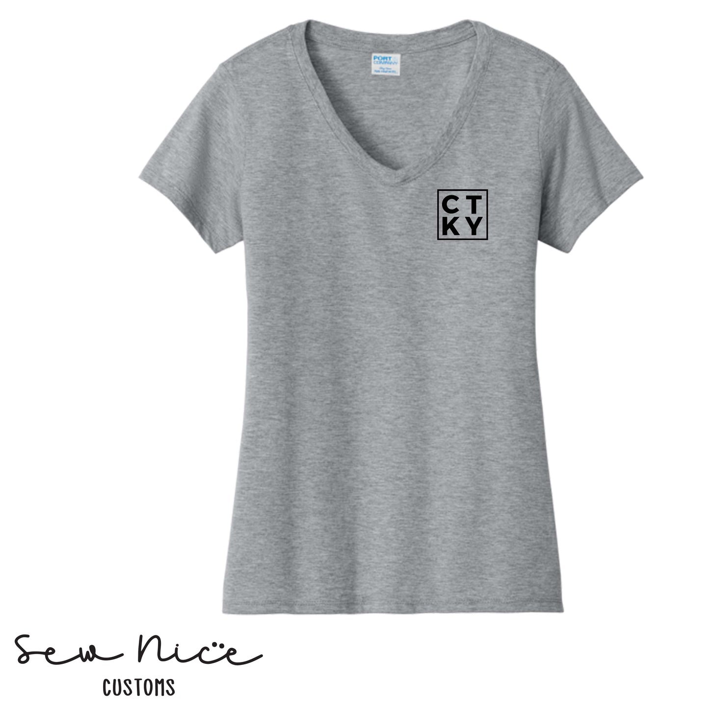CTKY Logo- Ladies V-Neck Shirt