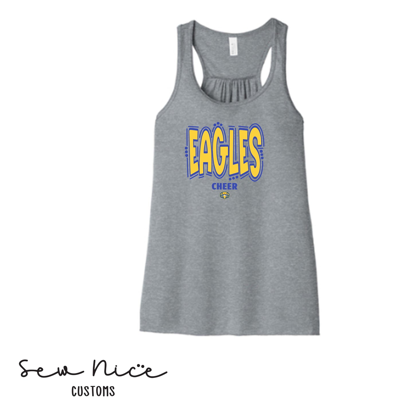 Eagles Doodle Cheer- Ladies Bella Canvas Flowy Tank Top