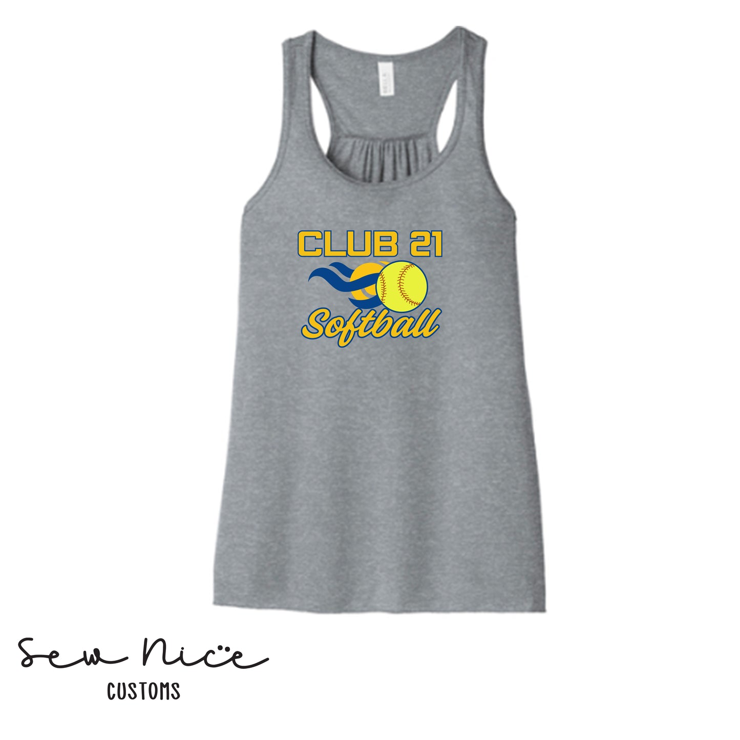 Club 21 Softball - Bella Canvas Flowy Tank Top