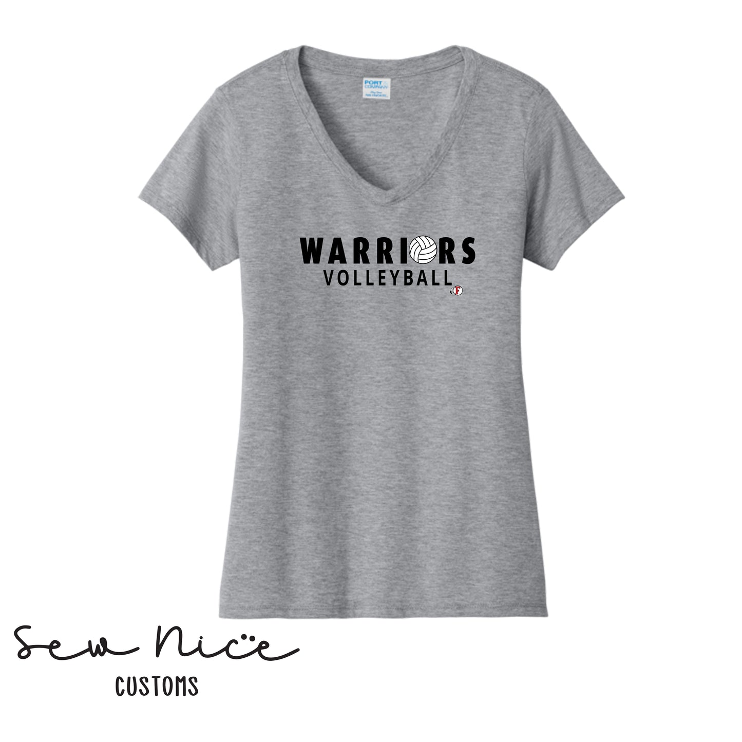 Warriors Ball Volleyball- Ladies V-Neck Shirt