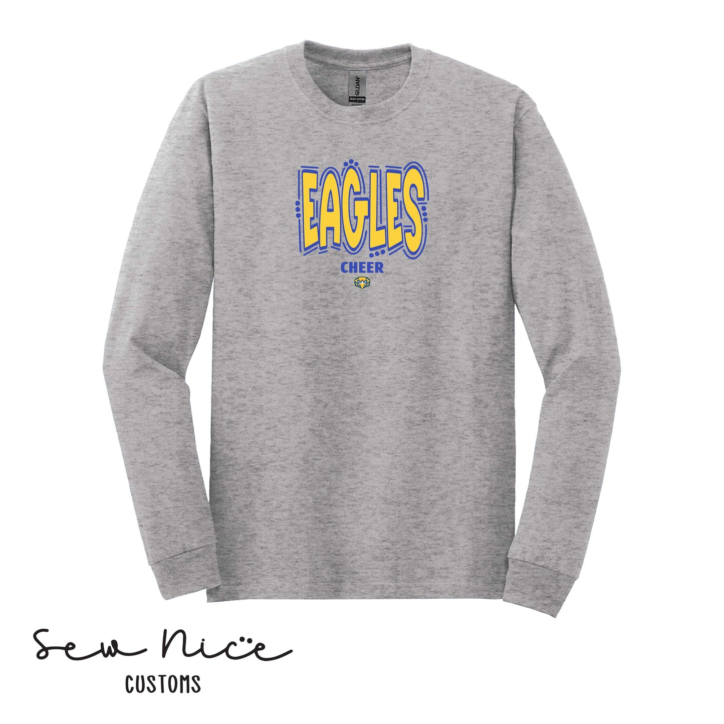 Eagles Doodle Cheer- Unisex Adult/Youth Long Sleeve Shirt