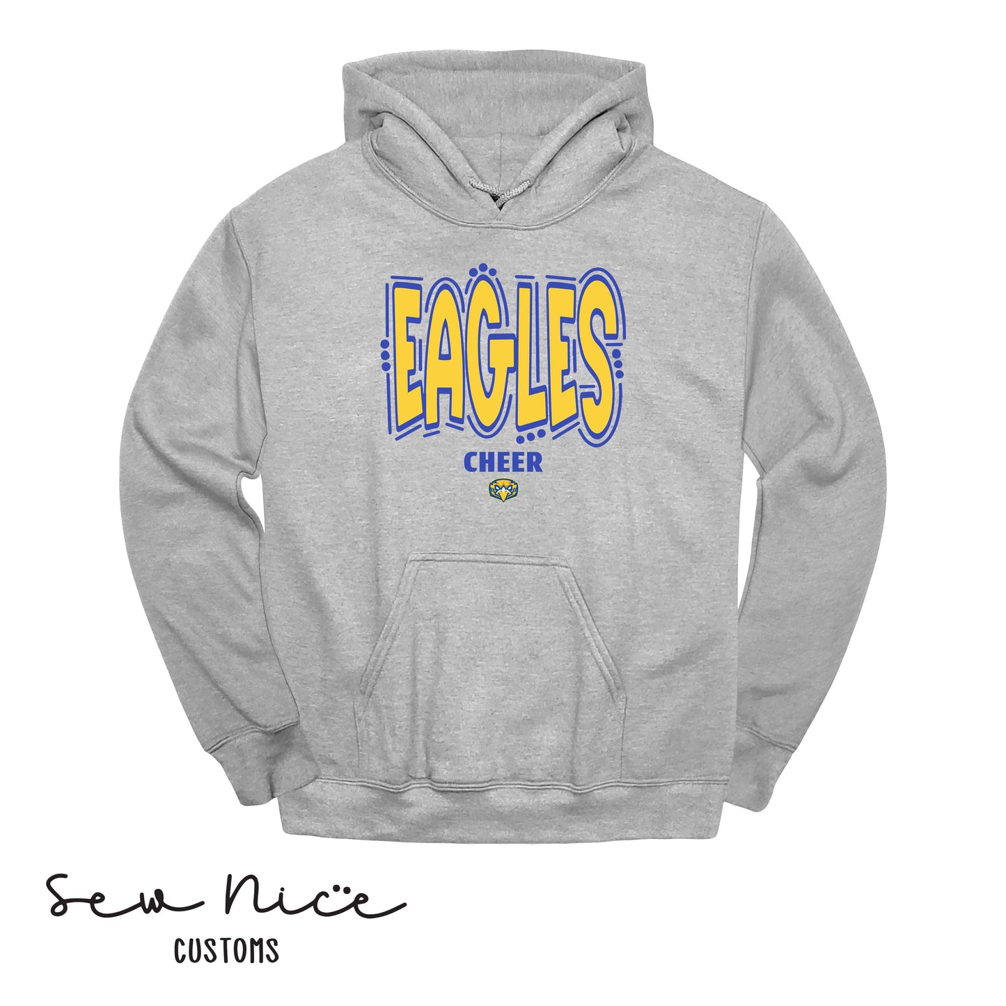 Eagles Doodle Cheer- Unisex Adult/Youth Hoodie