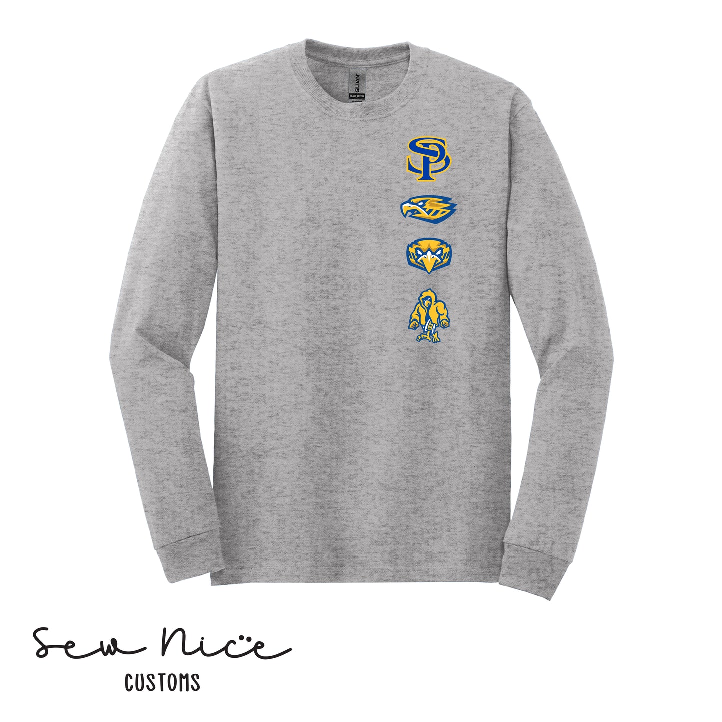 SP- Logo Row- Unisex Adult/Youth Long Sleeve Shirt