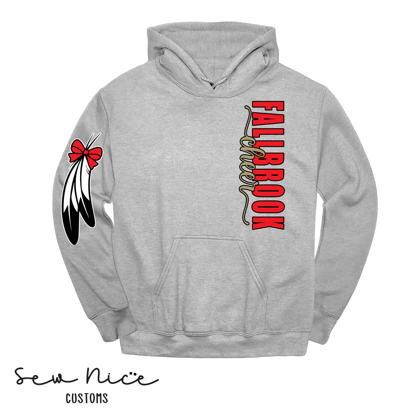 Fallbrook Cheer- Side Design- Adult/Youth Hoodie- FPW CHEER