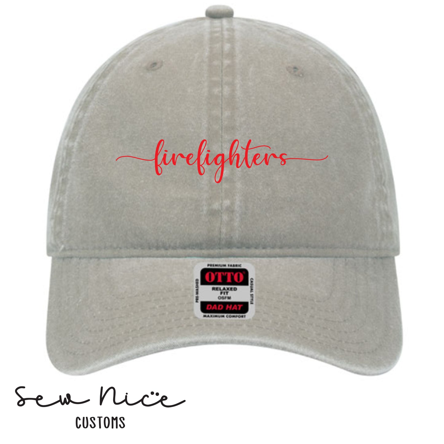 Firefighters- Fallbrook- Embroidered Distressed Dad Hat