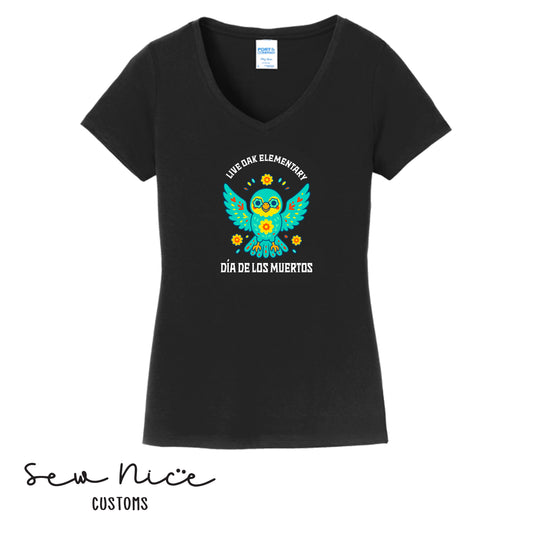 Live Oak- Day of the Dead- Ladies V-Neck Shirt