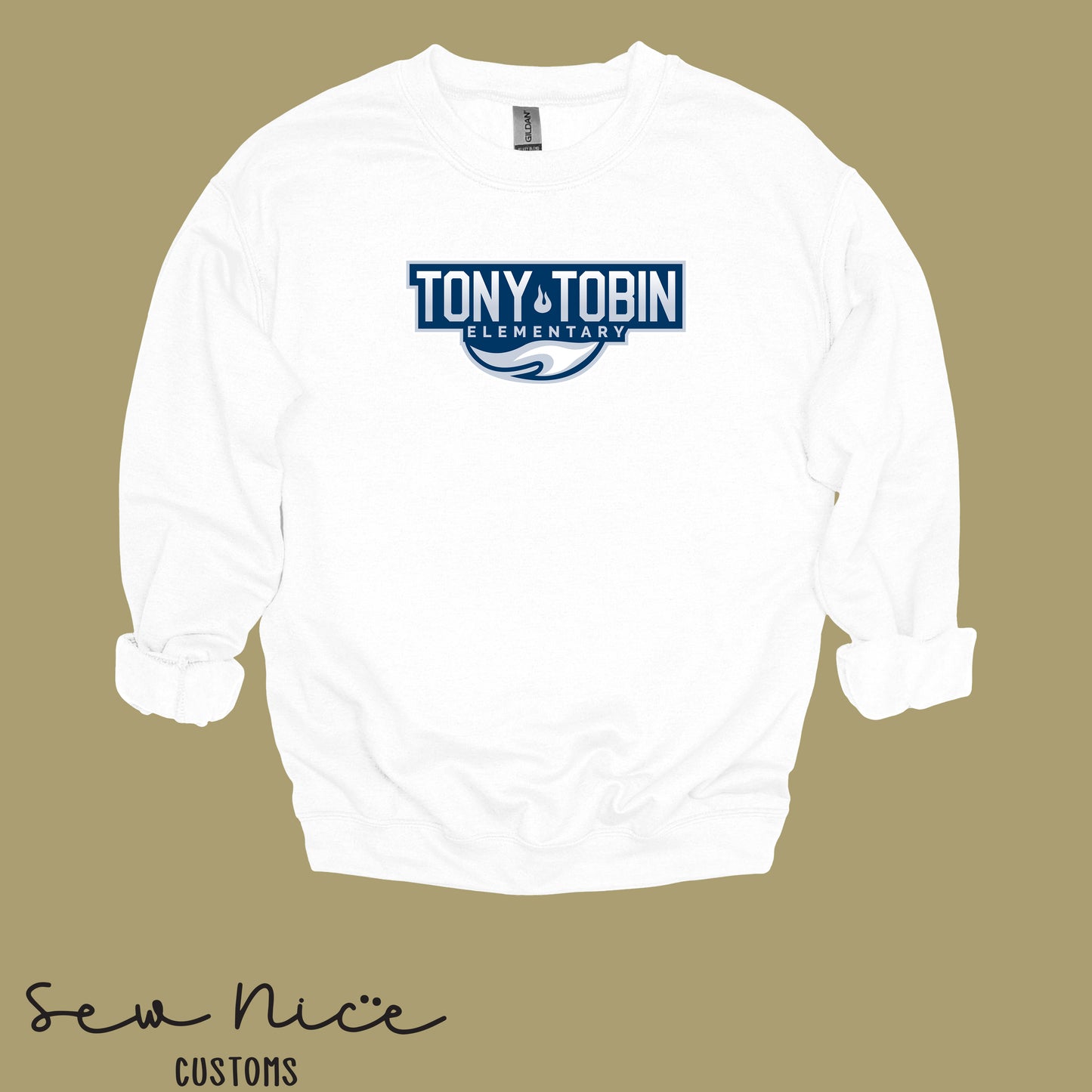 Tony Tobin Traditional Logo-Unisex Adult Crewneck Sweatshirt